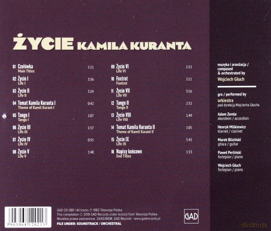 Wojciech Głuch: Życie Kamila Kuranta [CD]