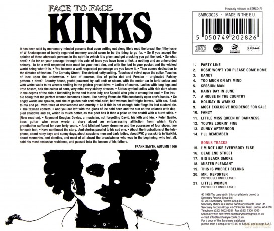 Kinks: Face To Face [CD]