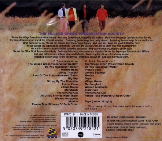 The Kinks: The Kinks Are The Village Green Preservation Society [CD]