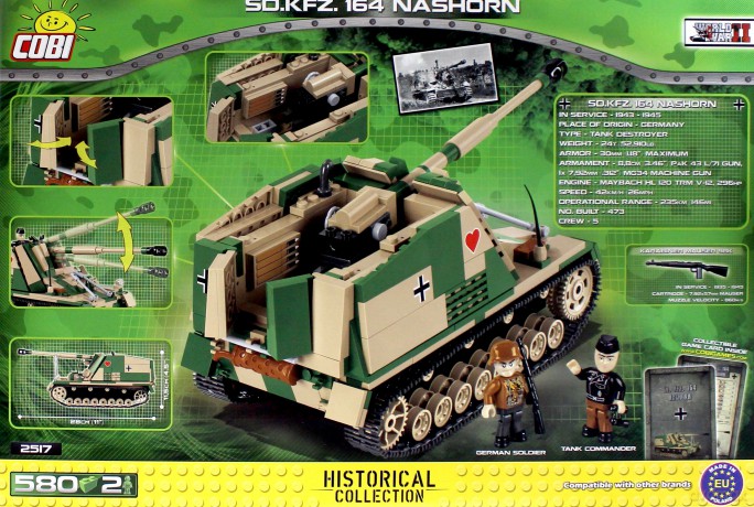Sd.Kfz.164 Nashorn - niemiecki niszczyciel czołgów [KLOCKI]