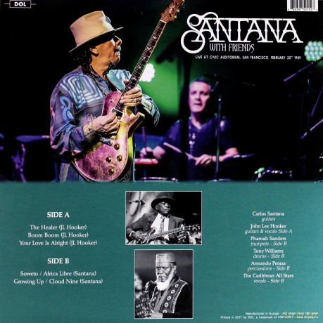 Santana With Friends: Live At Civic Auditorium In San Francisco February 25 1989 [Winyl]