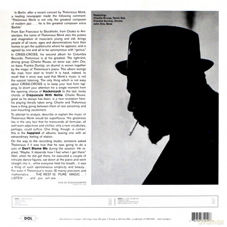 Thelonious Monk: Criss-Cross [Winyl]