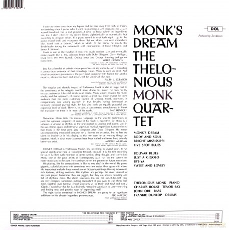Thelonious Monk Quartet: Monk's Dream [Winyl]