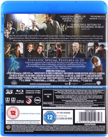 Fantastyczne zwierzęta: Zbrodnie Grindelwalda [Blu-Ray 3D]+[2xBlu-Ray]