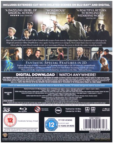 Fantastyczne zwierzęta: Zbrodnie Grindelwalda [Blu-Ray 3D]+[2xBlu-Ray]