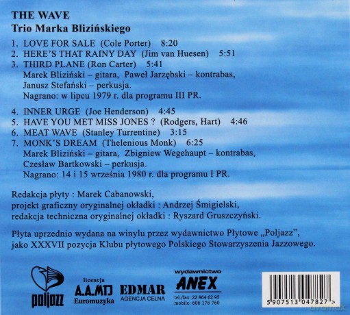 Marek Bliziński: The Wave (digipack) [CD]