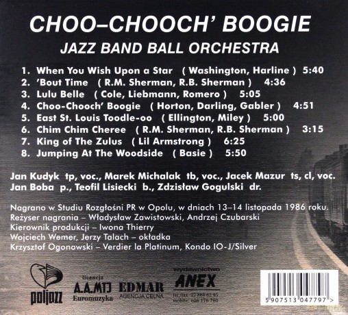 Jazz Band Ball Orchestra: Choo-Chooch' Boogie (digipack) [CD]