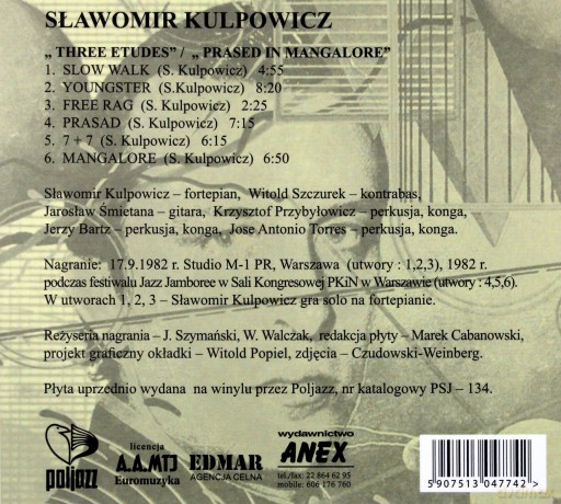 Sławomir Kulpowicz: Three Etudes (digipack) [CD]