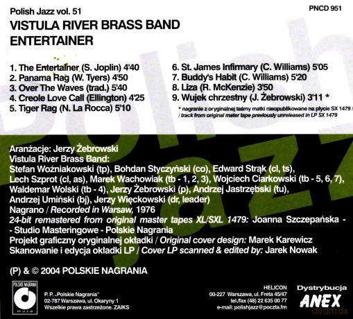 Vistula River Brass Band: Entertainer (digipack) [CD]