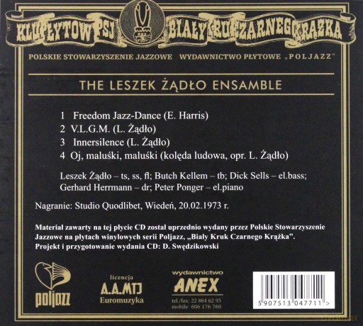 The Leszek Żądło Ensemble: The Leszek Żądło Ensemble (digipack) [CD]