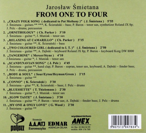 Jarosław Śmietana: From One To Four (digipack) [CD]