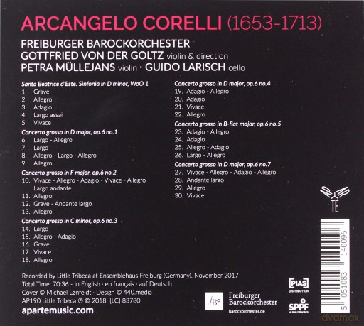 Corelli: Concerti Grossi Freiburger Barockorchester von Der Goltz (digipack) [CD]