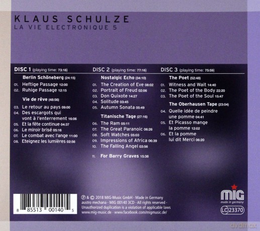 Klaus Schulze: La Vie Electronique 5 [3CD]