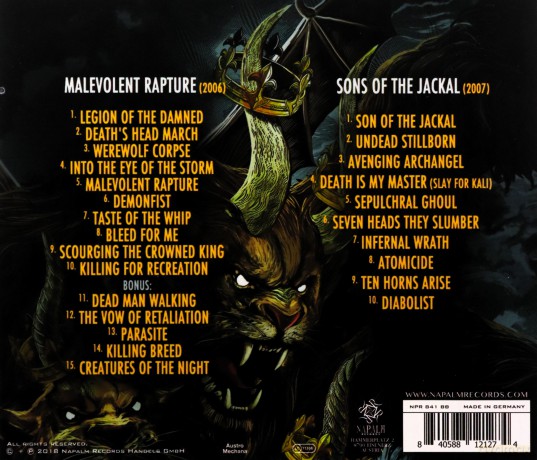 Legion Of The Damned: Malevolent Rapture Sons Of The Jackal [2CD]