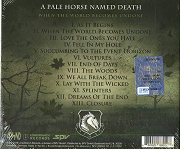 A Pale Horse Named Death: When The World Becomes Undone (digipack) [CD]
