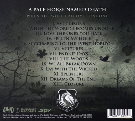 A Pale Horse Named Death: When The World Becomes Undone (digipack) [CD]