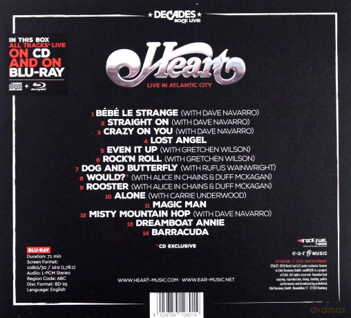 Heart: Live in Atlantic City [CD]+[Blu-Ray]