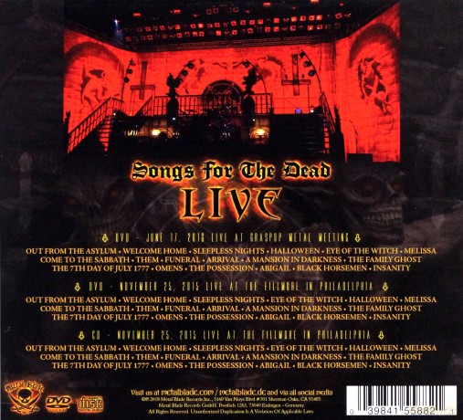 King Diamond: Songs For The Dead Live (digipack) [2DVD]+[CD]