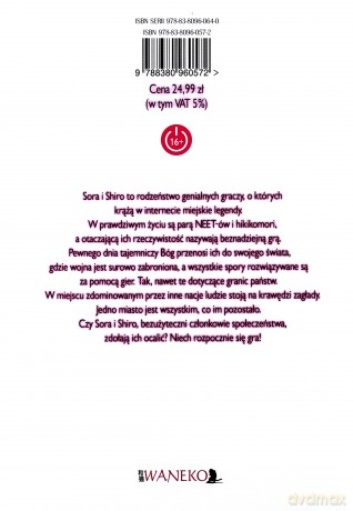 No Game No Life Light Novel (Tom 1) - Yuu Kamiya [KSIĄŻKA]