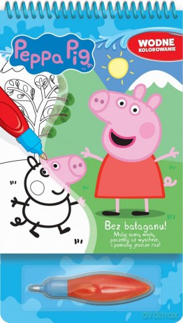 Bez bałaganu. Wodne kolorowanie bez bałaganu. Świnka Peppa [KSIĄŻKA]