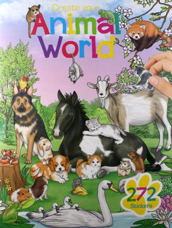 Kolorowanka z naklejkami animal world
