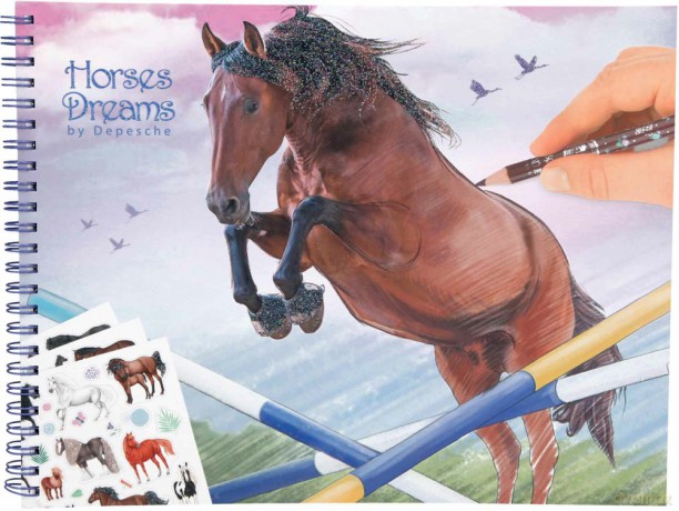Kolorowanka z naklejkami horses dreams