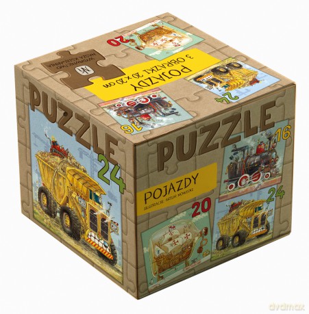 Puzzle 3 w 1 Pojazdy [PUZZLE]