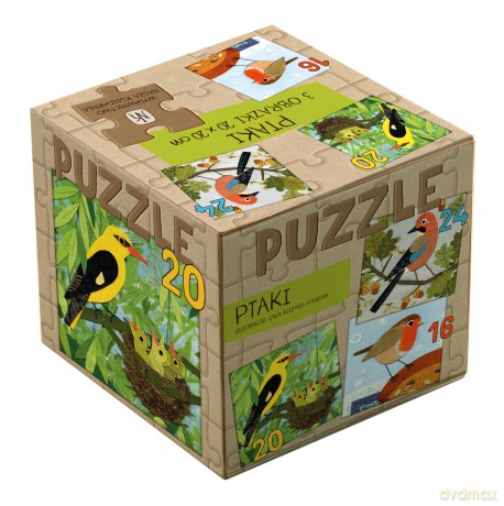 Puzzle 3 w 1 Ptaki [PUZZLE]