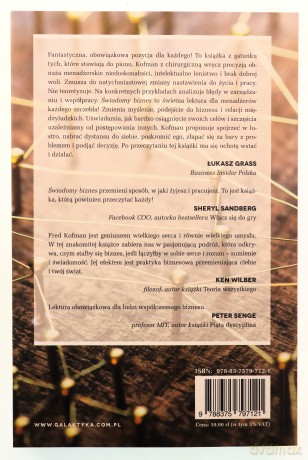 Świadomy biznes. Jak budować wartość na wartościach - Fred Kofman [KSIĄŻKA]