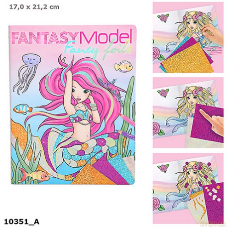Zestaw kreatywny z brokatowymi foliami fantasy model