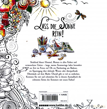 Kolorowanka dla dorosłych. Mein Sommerspaziergang: Ausmalen und durchatmen [KSIĄŻKA]