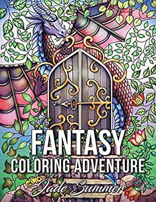 Kolorowanka dla dorosłych. Fantasy Coloring Adventure: A Magical World of Fantasy Creatures, Enchanted Animals, and Whimsical Scenes [KSIĄŻKA]