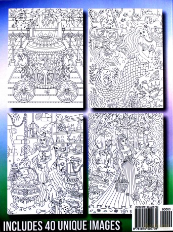 Kolorowanka dla dorosłych. Fantasy Coloring Adventure: A Magical World of Fantasy Creatures, Enchanted Animals, and Whimsical Scenes [KSIĄŻKA]