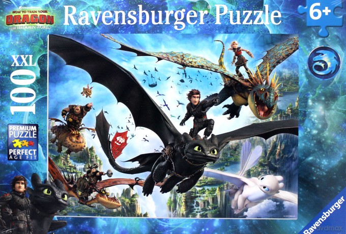 RAVENSBURGER Jak Wytresować Smoka 3 100 el. XXL [PUZZLE]