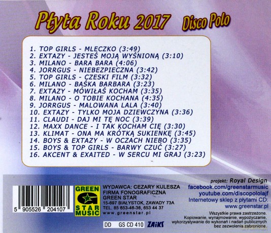 Płyta roku 2017 [CD]