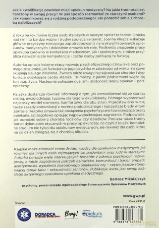 Psychologia w zawodzie i w pracy opiekuna medycznego - Joanna Kliszcz [KSIĄŻKA]