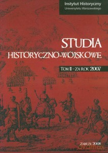 Studia historyczno wojskowe (Tom 2) Za rok 2007 [KSIĄŻKA]