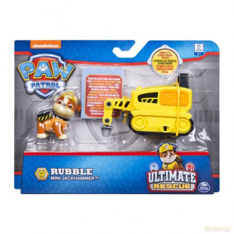 Figurka z mini pojazdem Psi Patrol - Rubble [FIGURKA]