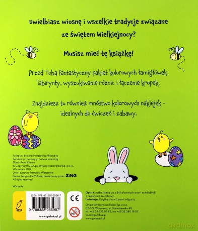 Kolorowa Wielkanoc z naklejkami - Ewelina Protasewicz [KSIĄŻKA]