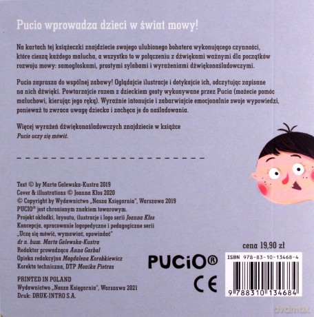 Pucio. Zabawy gestem i dźwiękiem - Marta Galewska-Kustra [KSIĄŻKA]