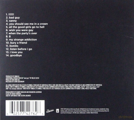 Billie Eilish: When We All Fall Asleep, Where Do We Go? [CD]