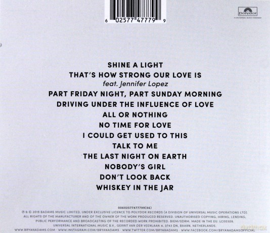 Bryan Adams: Shine A Light (PL) [CD]