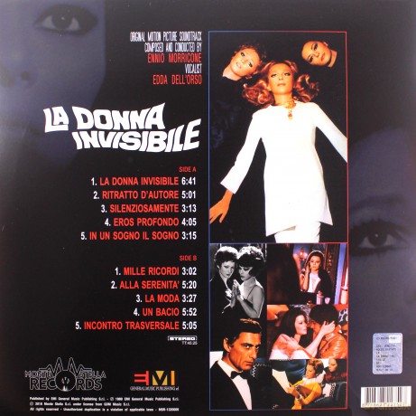 La Donna Invisibile soundtrack (Ennio Morricone) [Winyl]