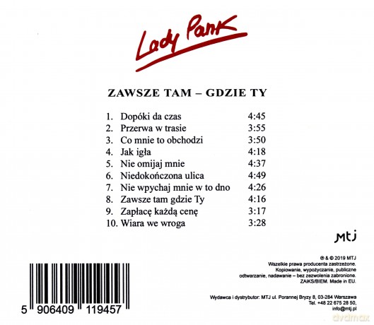 Lady Pank: Zawsze tam, gdzie Ty (reedycja 2019) [CD]