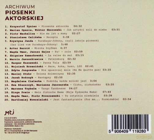 Archiwum piosenki aktorskiej [CD]