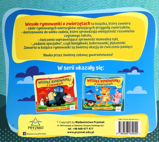 Wesołe rymowanki o zwierzętach 6-8 lat. Czytam, rozumiem, rozwiązuję - Martyna Bubicz [KSIĄŻKA]