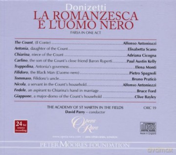 David Parry: Donizetti: La Romanzesca E L'uomo Nero [CD]