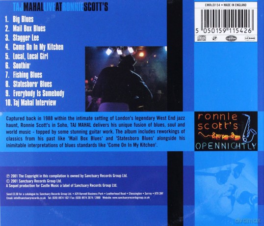 Taj Mahal: Live At Ronnie Scott [CD]