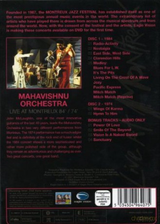 Mahavishnu Orchestra: Live At Montreux [2DVD]