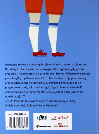 List do Ronaldo. Bulbes i Hania Papierek - Anna Onichimowska [KSIĄŻKA]